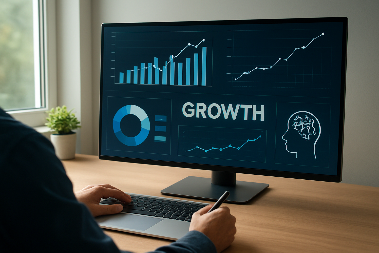 painel operacional da metodologia growth com dashboards e IA