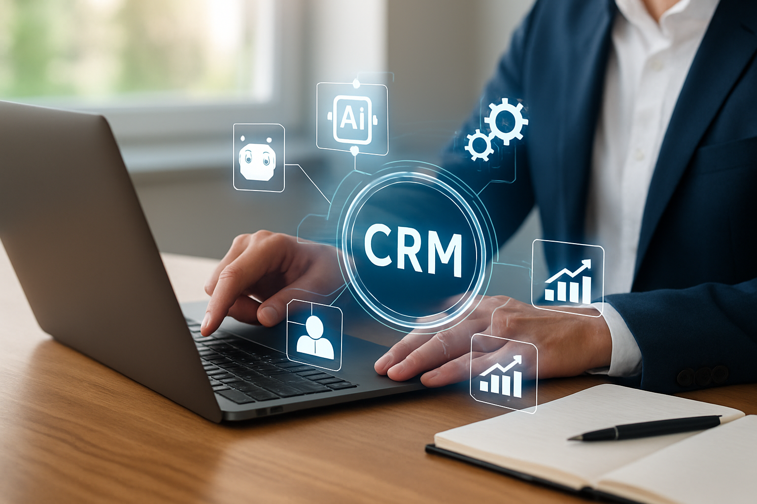 Fluxo de implantação de CRM com IA e automação para crescimento empresarial - implantação de CRM