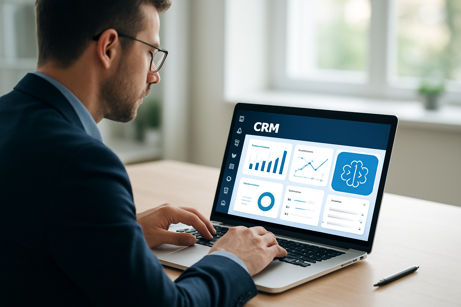 Dashboard de CRM para prestadores de serviços com automação e IA