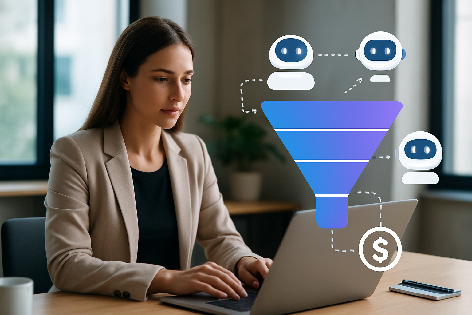 fluxo de agentes de ia integrados ao funil de growth marketing 2026