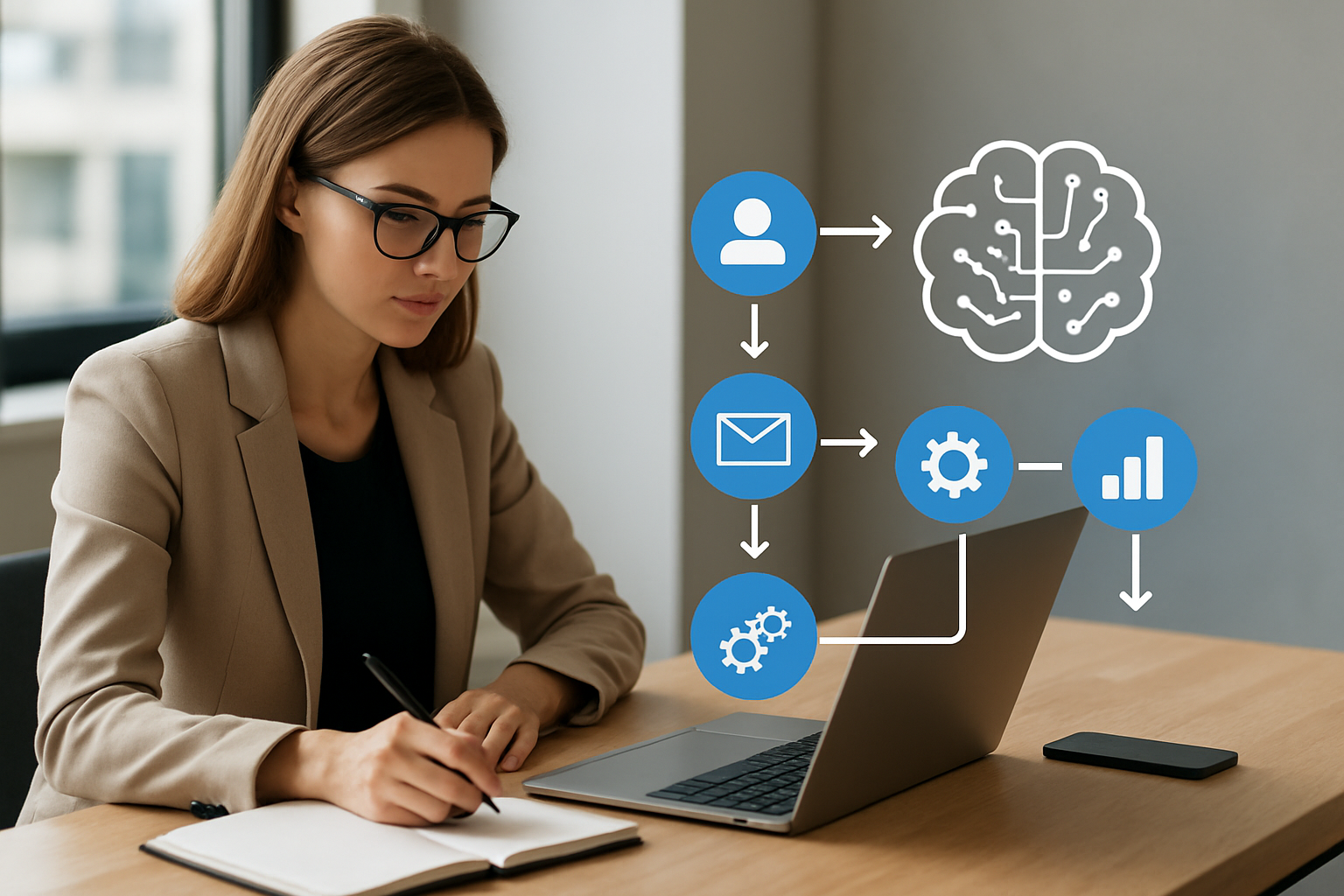 Fluxo de automação de leads com IA e growth marketing em 2026