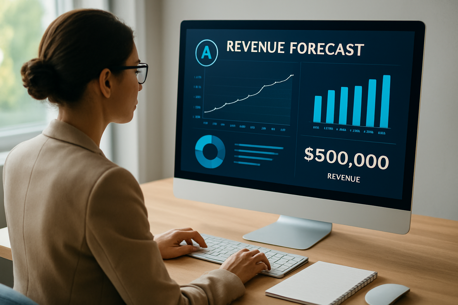 Dashboard de forecast com previsibilidade de receita usando IA