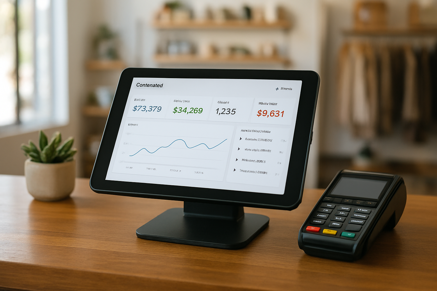 shop counter dashboard showing business management software for small retail and service businesses 2026 | how to choose busi