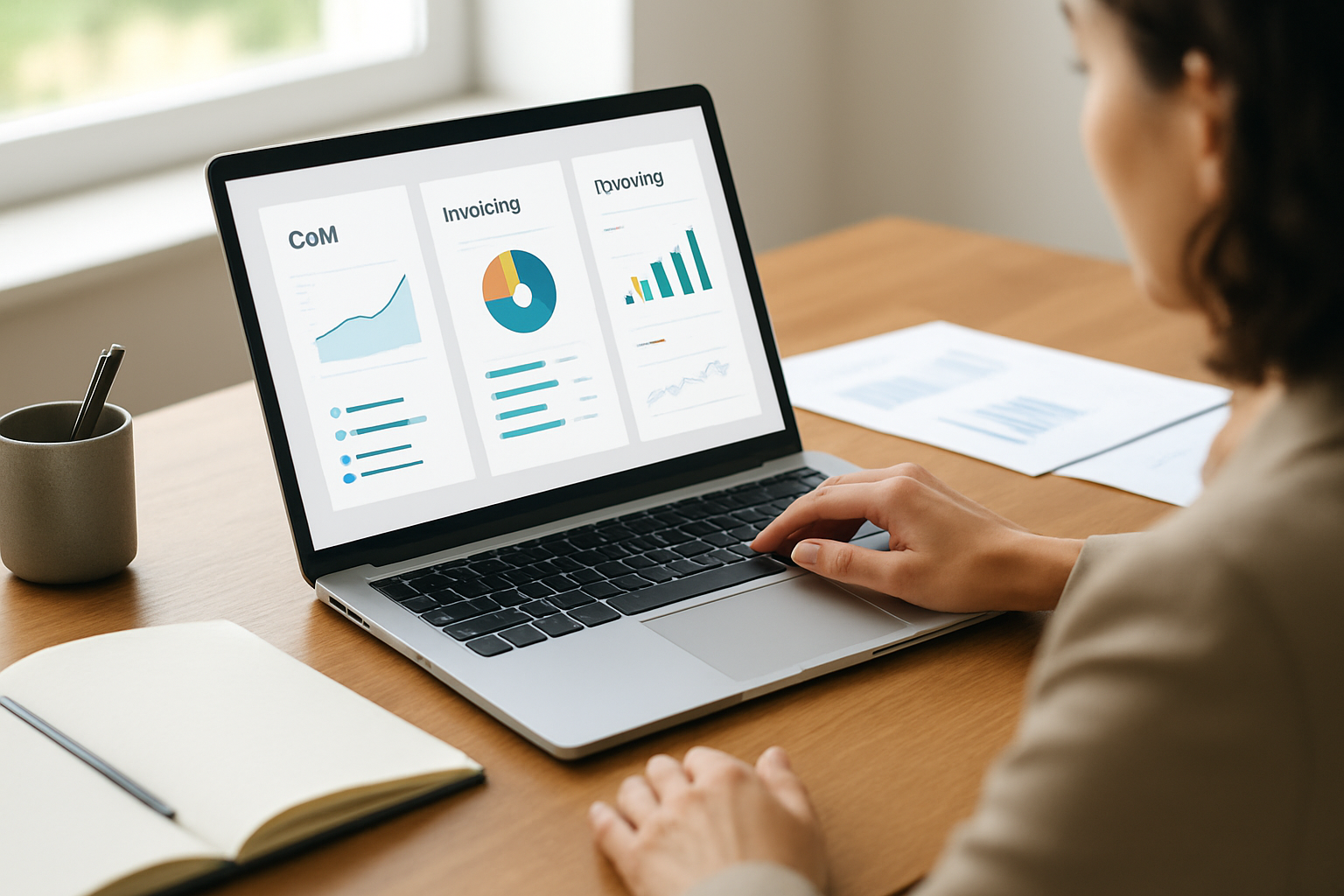 dashboard overview of small business tools 2026 list showing CRM, invoicing and reporting