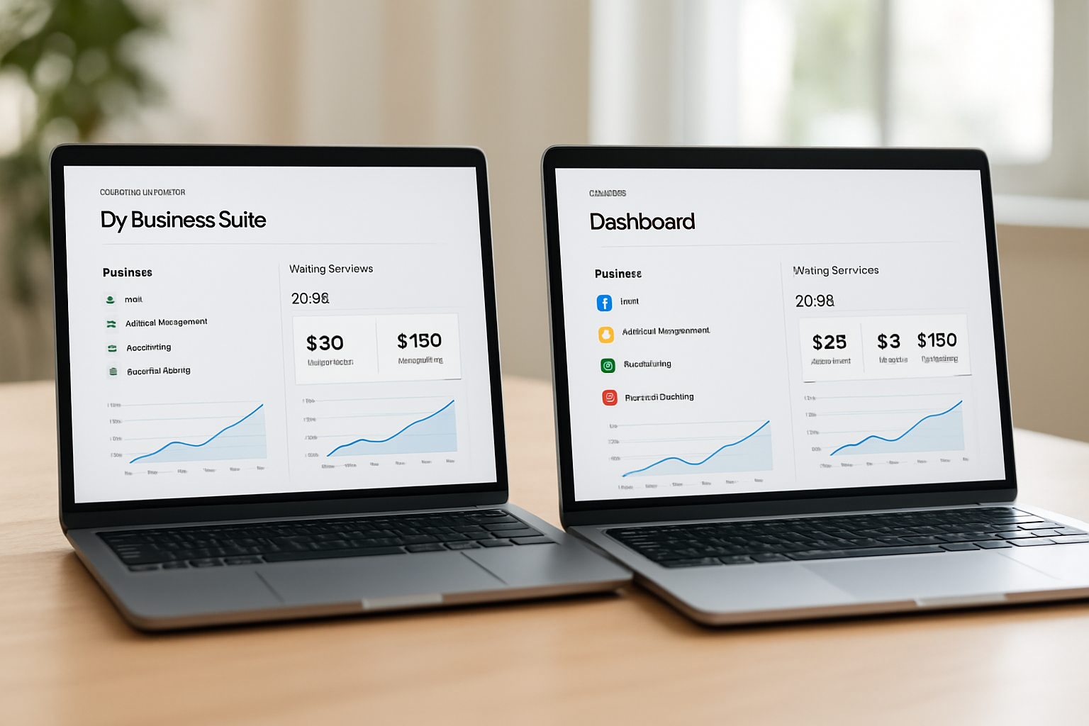 Dashboard comparison of My Business Suite vs Zoho One showing features and pricing overview 2026