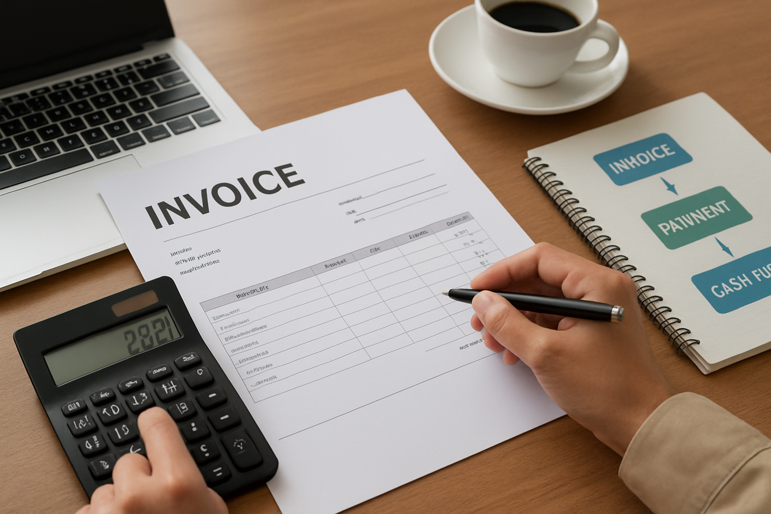 invoice workflow for small business showing what is invoicing in accounting and cash flow steps