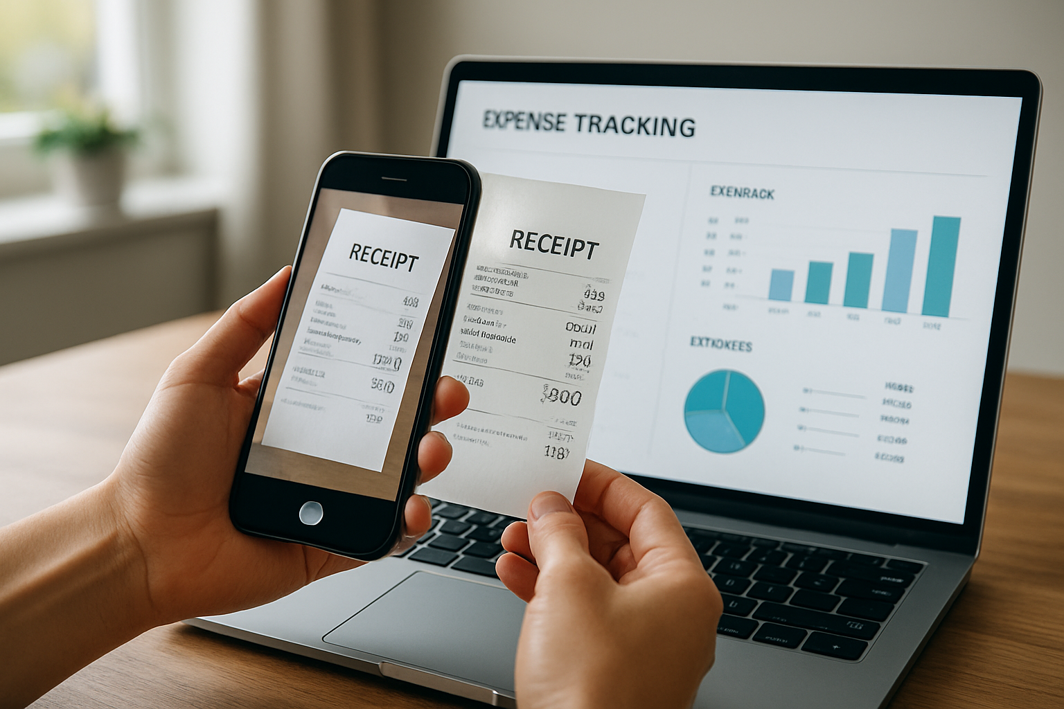 receipt capture OCR for expense tracking dashboard with extracted data 2026