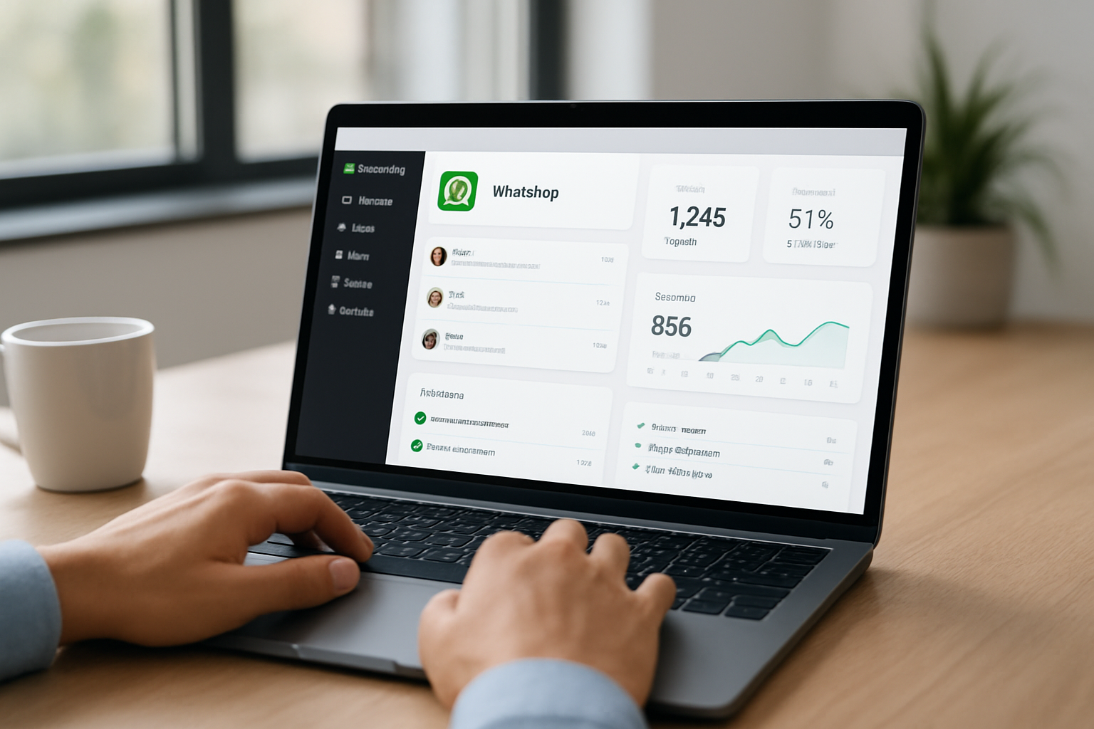 Painel dashboard CRM com WhatsApp multiusuário mostrando conversas, métricas e automações em 2026