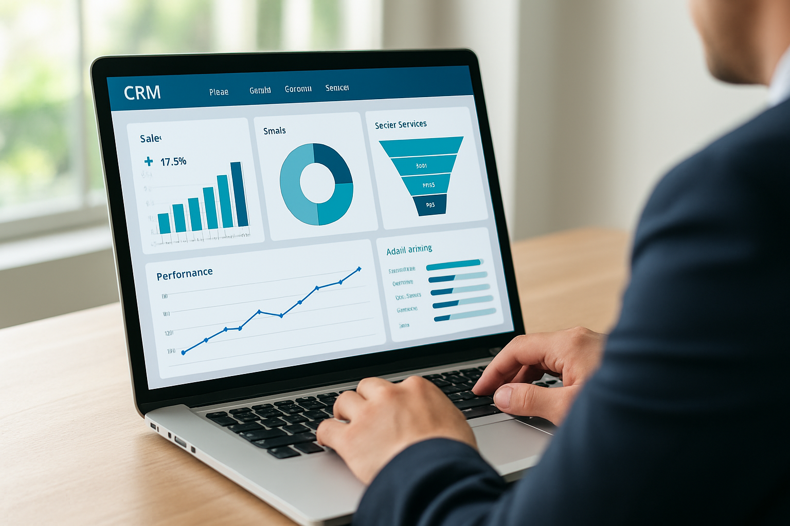 dashboard de crm para representantes comerciais com métricas de vendas e funil 2026