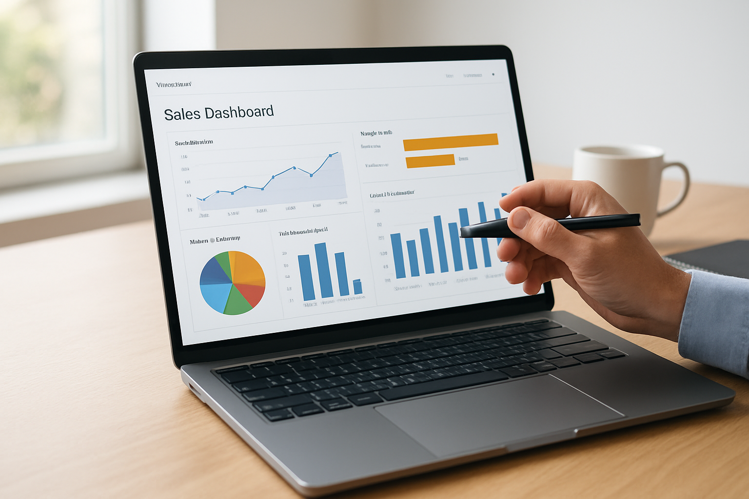 Dashboard de vendas com visão clara |