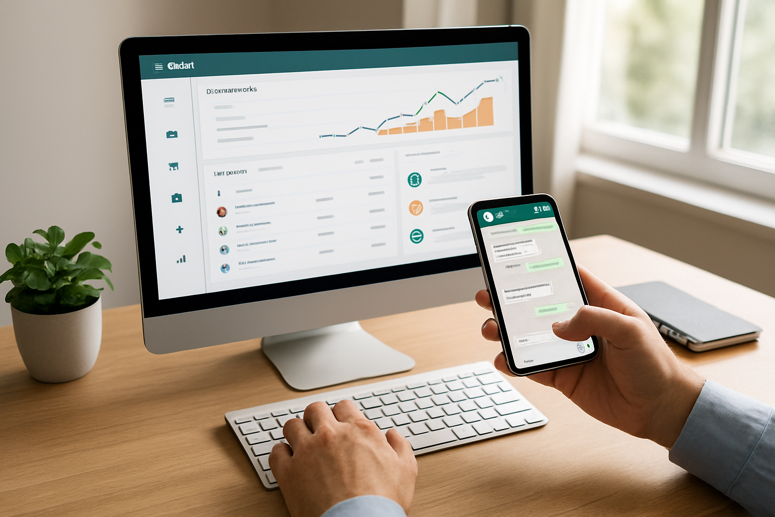 CRM, conversas e dashboard com