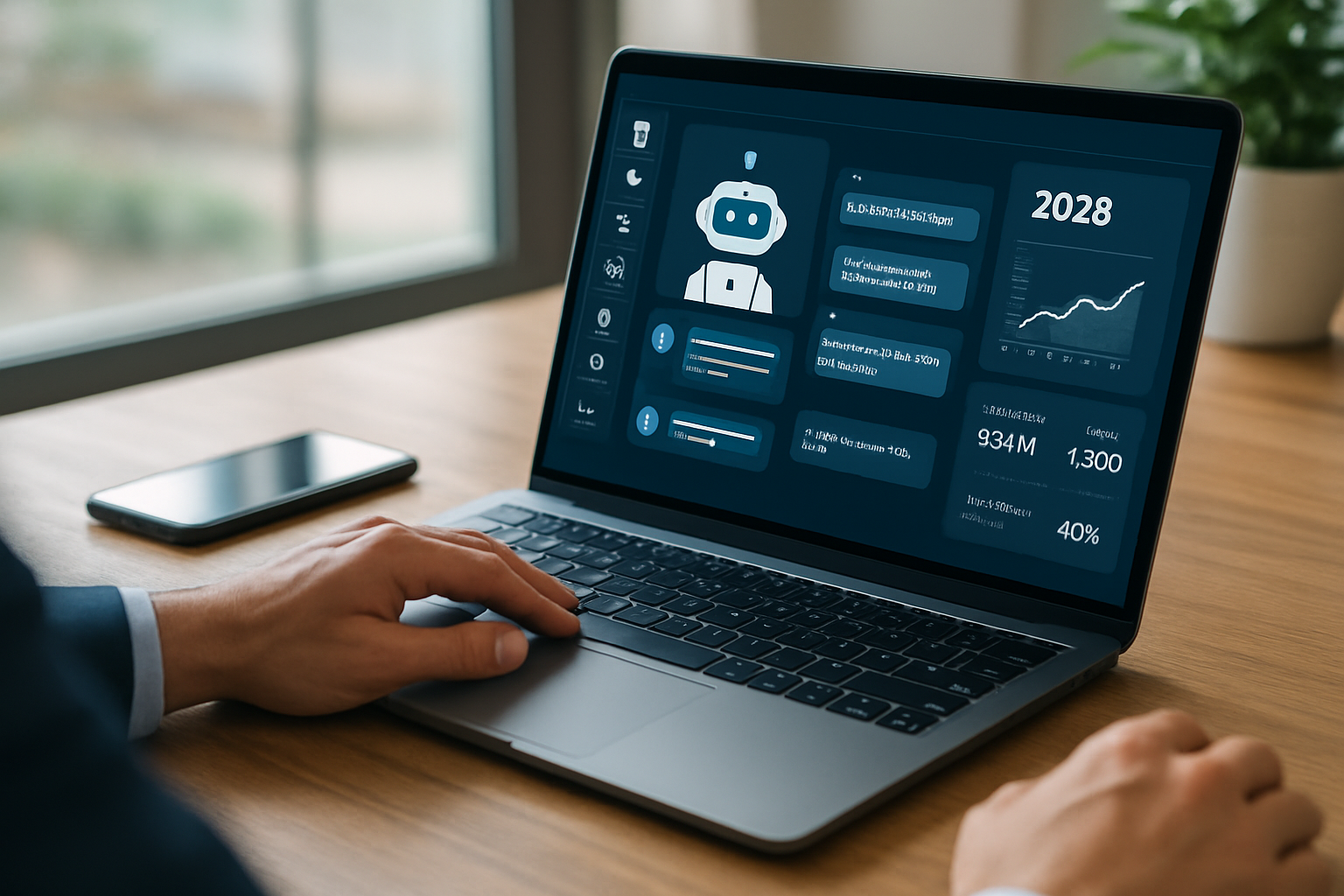 Dashboard de robô de vendas com ia em CRM, com conversas integradas e métricas de vendas em 2026