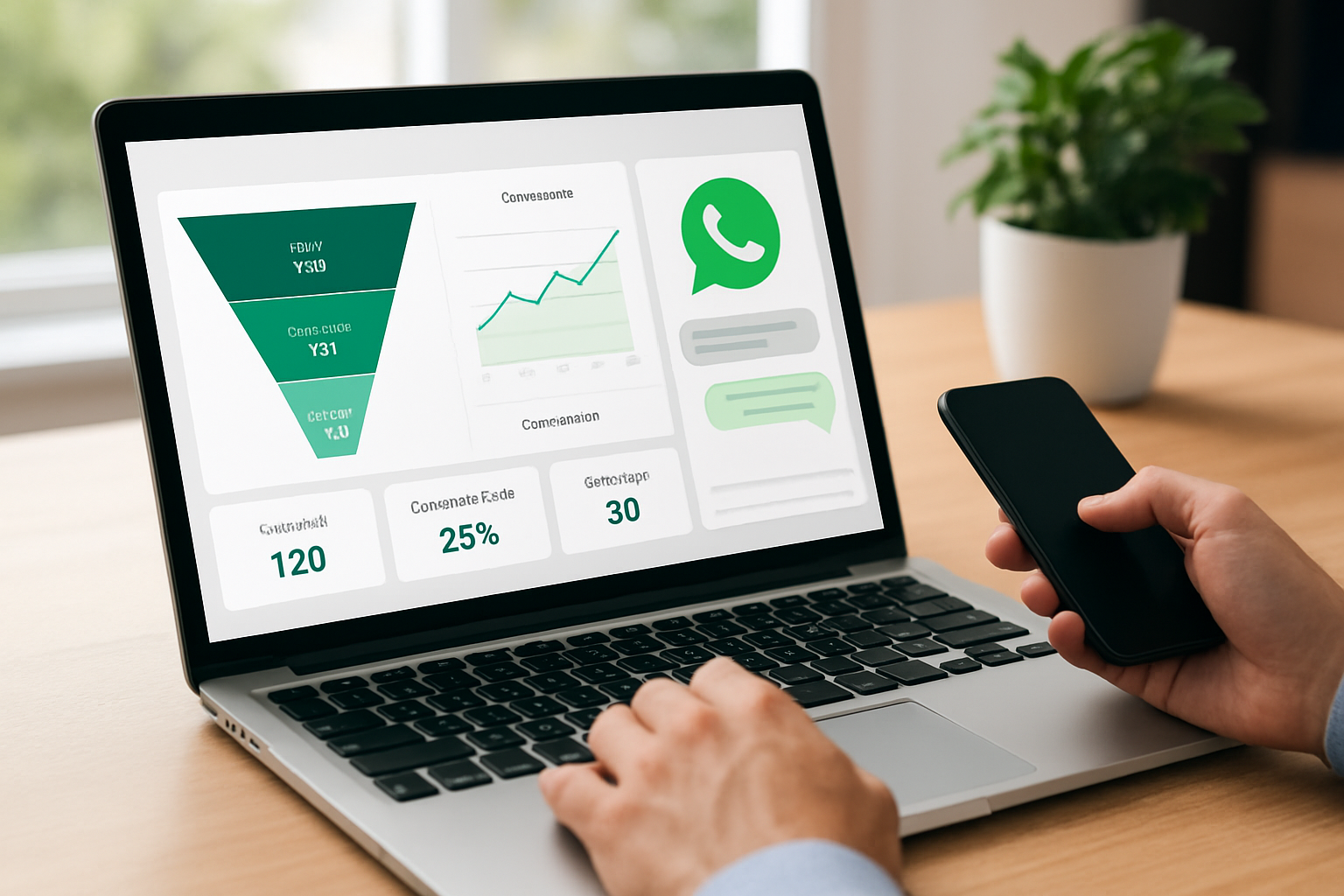 Dashboard de recuperação de leads pelo WhatsApp com funil, métricas e conversas centralizadas
