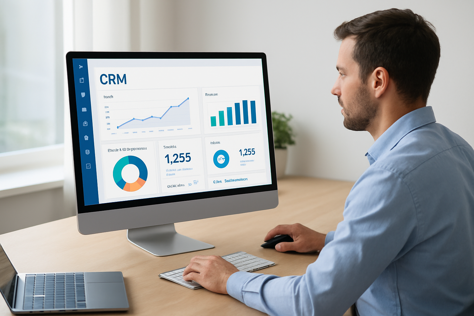 dashboard de vendas e implantação de crm com métricas e integrações