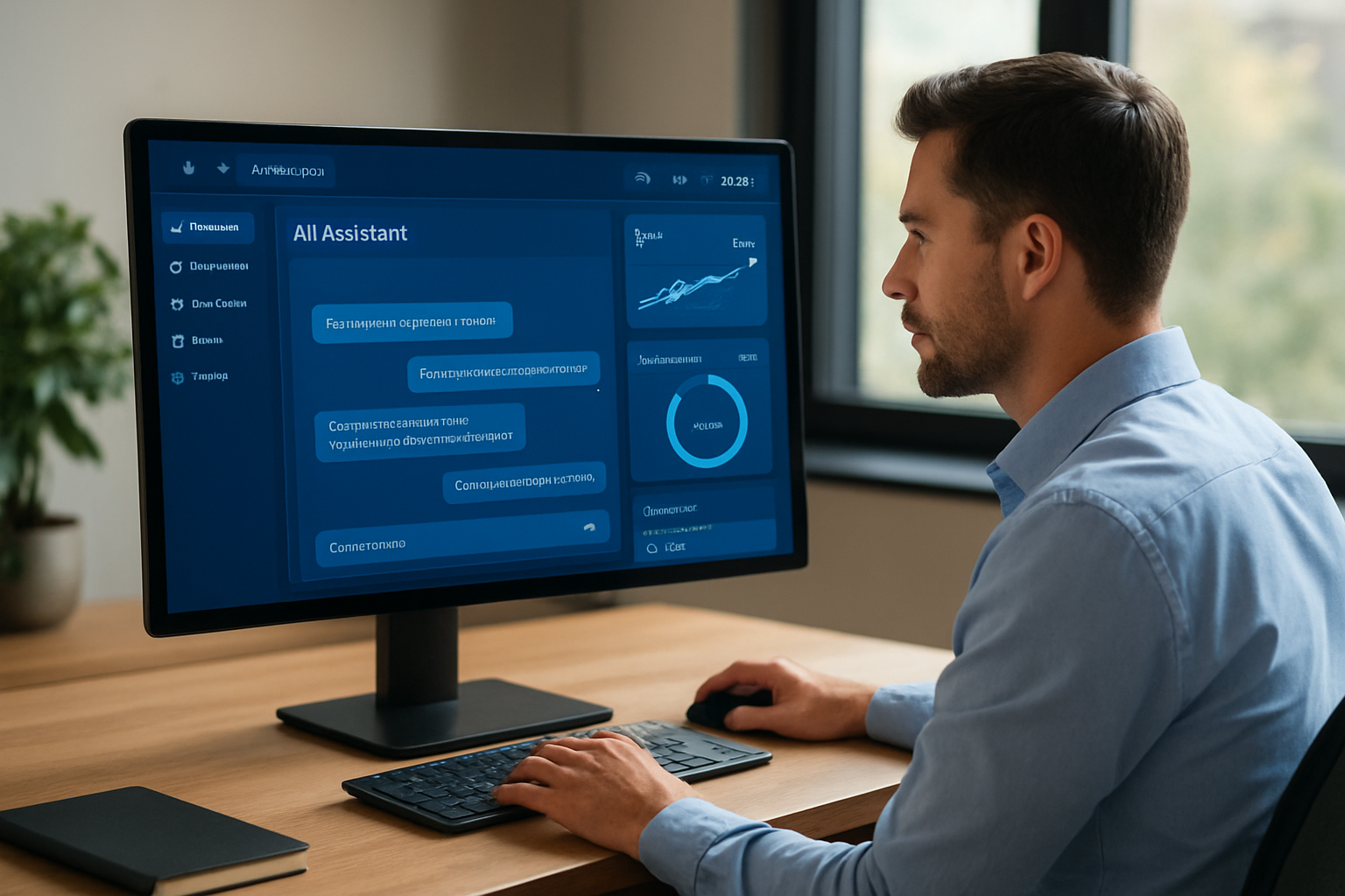 IA conversacional em dashboard de CRM com conversas, vendas e integrações em 2026