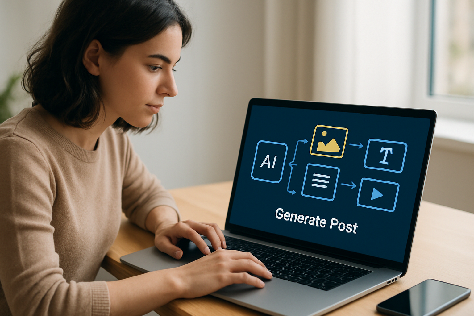 fluxo de geração de posts com IA passo a passo 2026