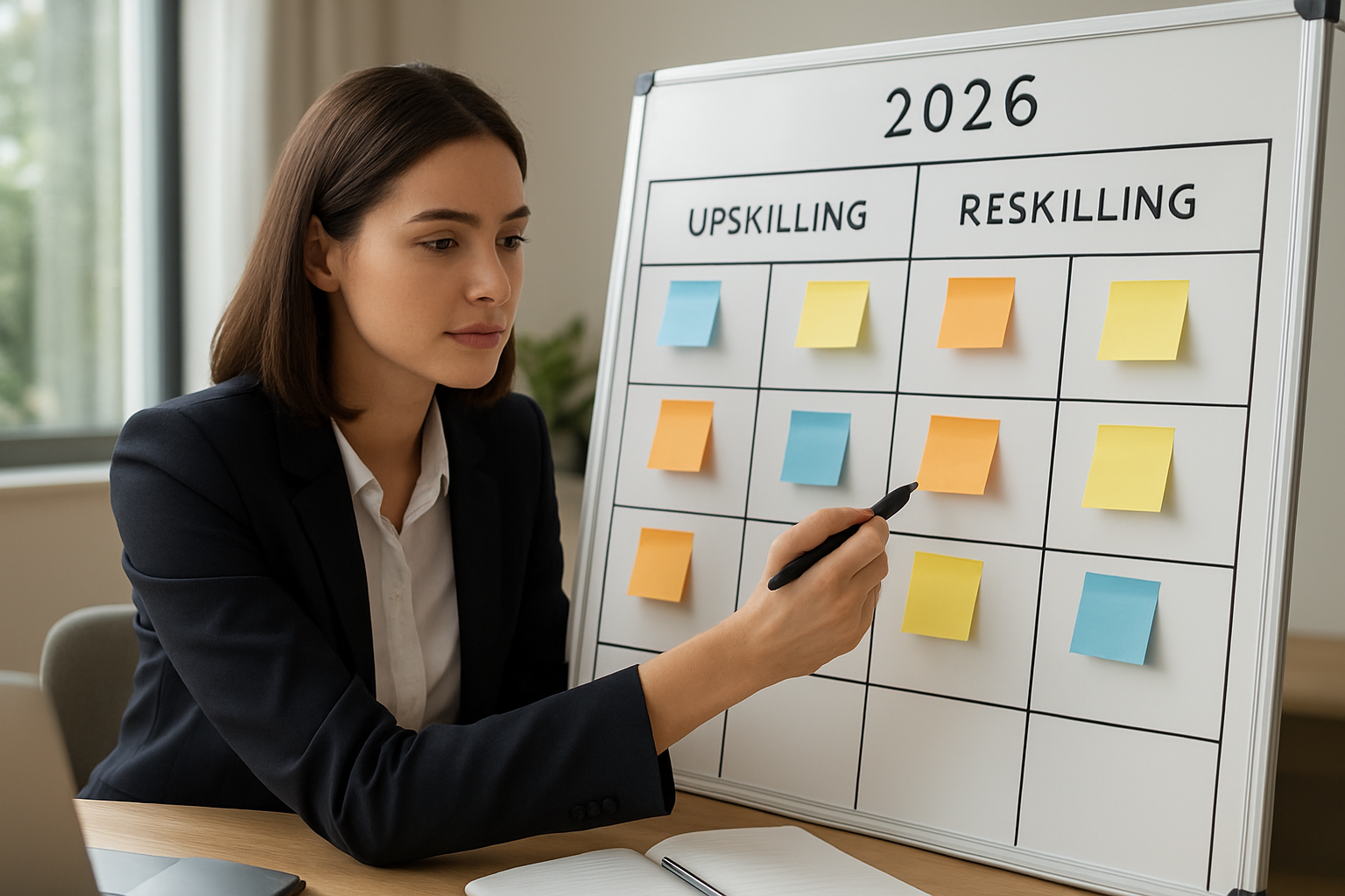 matriz de planejamento para upskilling e reskilling profissional 2026